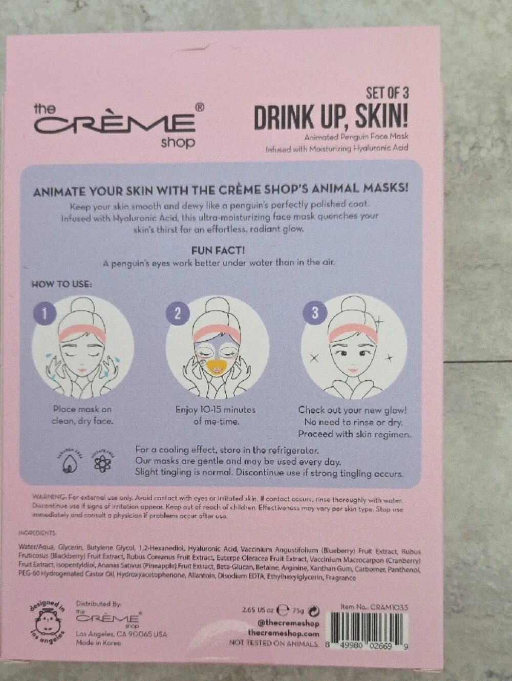 The Creme Shop hydrate soothe